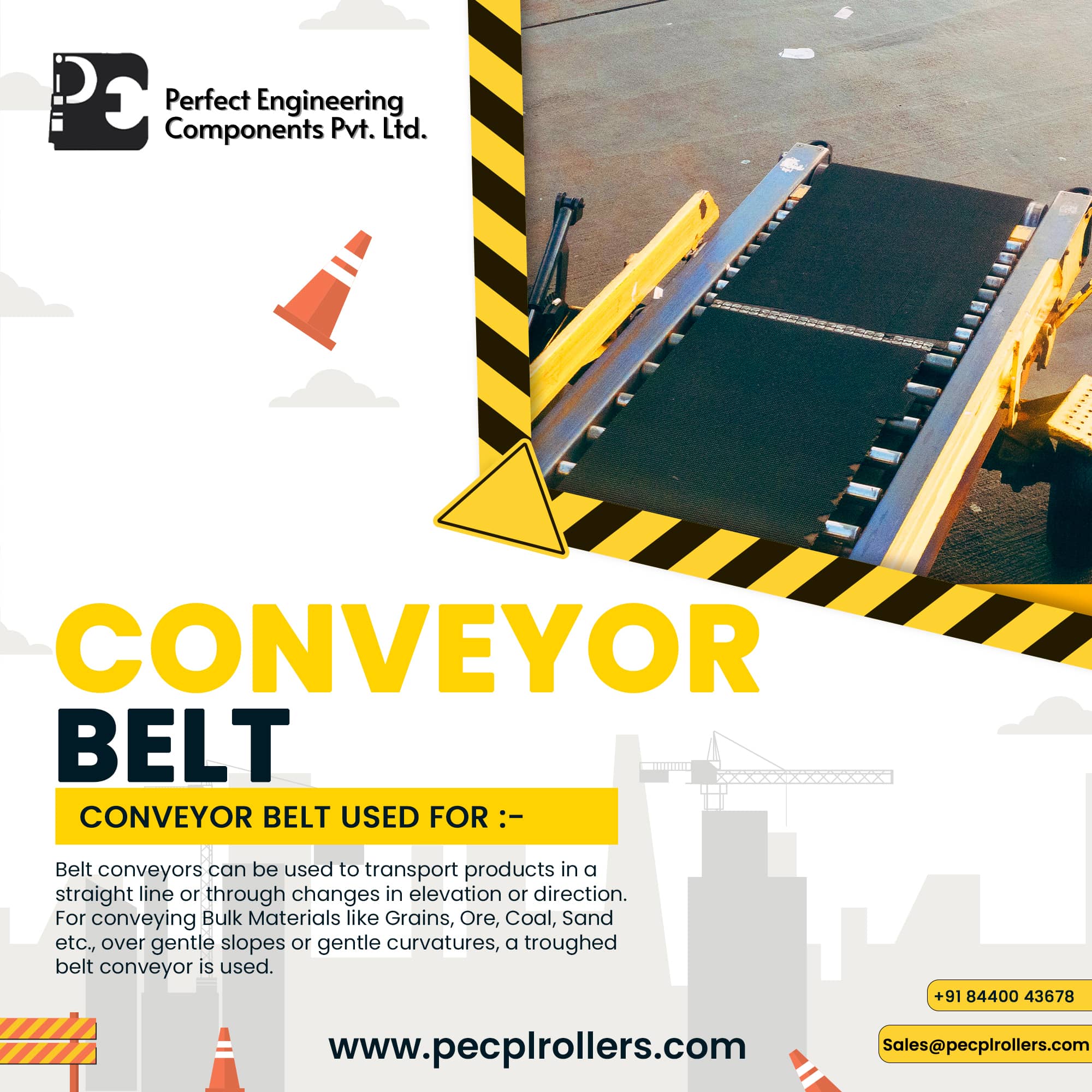 What is a conveyor belt used for?