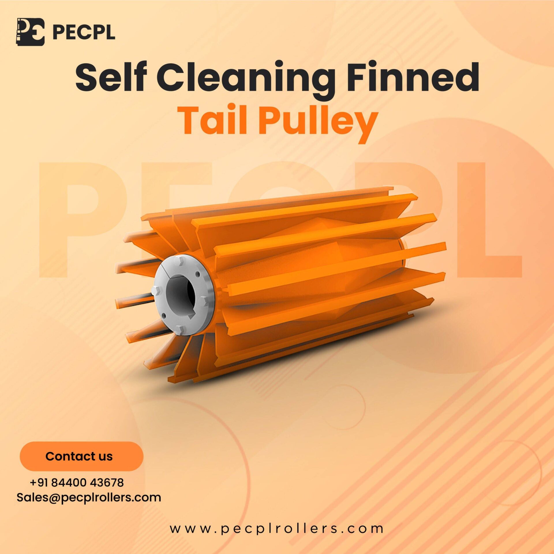 Self Cleaning Finned Tail Pulley